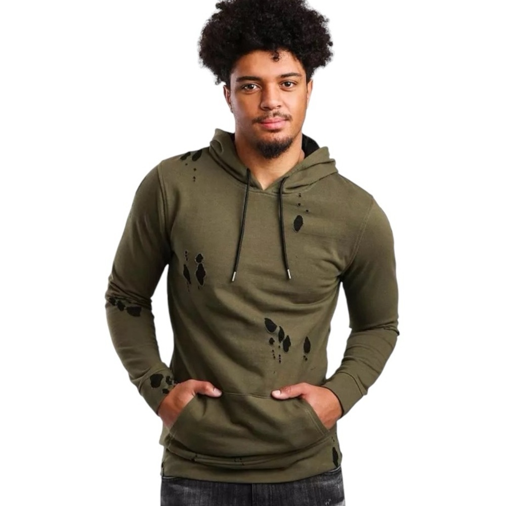 Nova Industries X-Large Green Distressed Men’s Hoodie